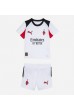 AC Milan Christopher Nkunku #18 Jalkapallovaatteet Lasten Vieraspeliasu 2025-26 Lyhythihainen (+ Lyhyet housut)